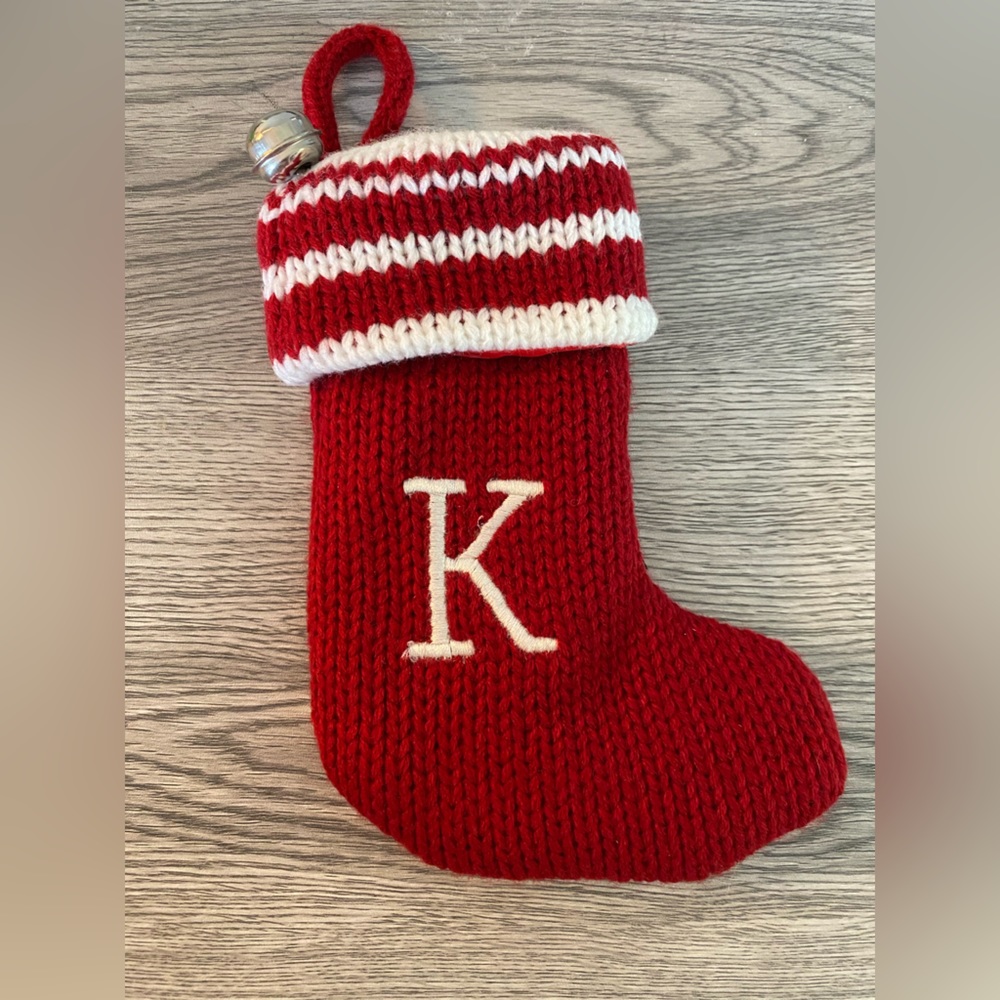 K Monogram Stocking